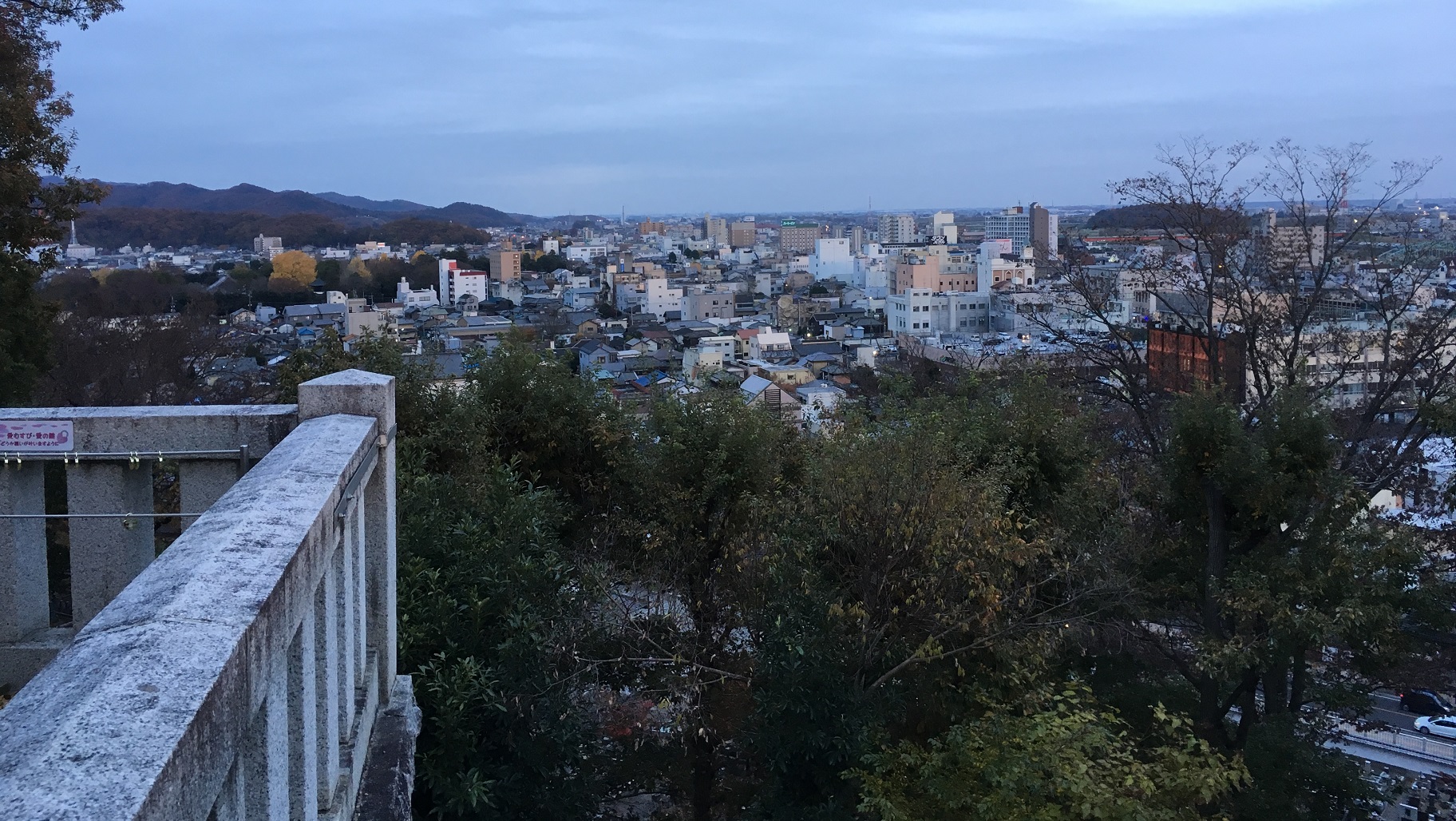 織姫神社から見る足利市