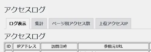 Wordpressでアクセスログを解析するプラグイン（管理画面）